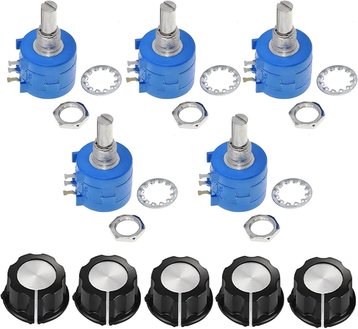 1pcs 3590S Multiturn Potentiometer 500 1K 2K 5K 10K 20K 50K 100K ohm Potentiometer Adjustable Resistor 3590 102 202 502 103