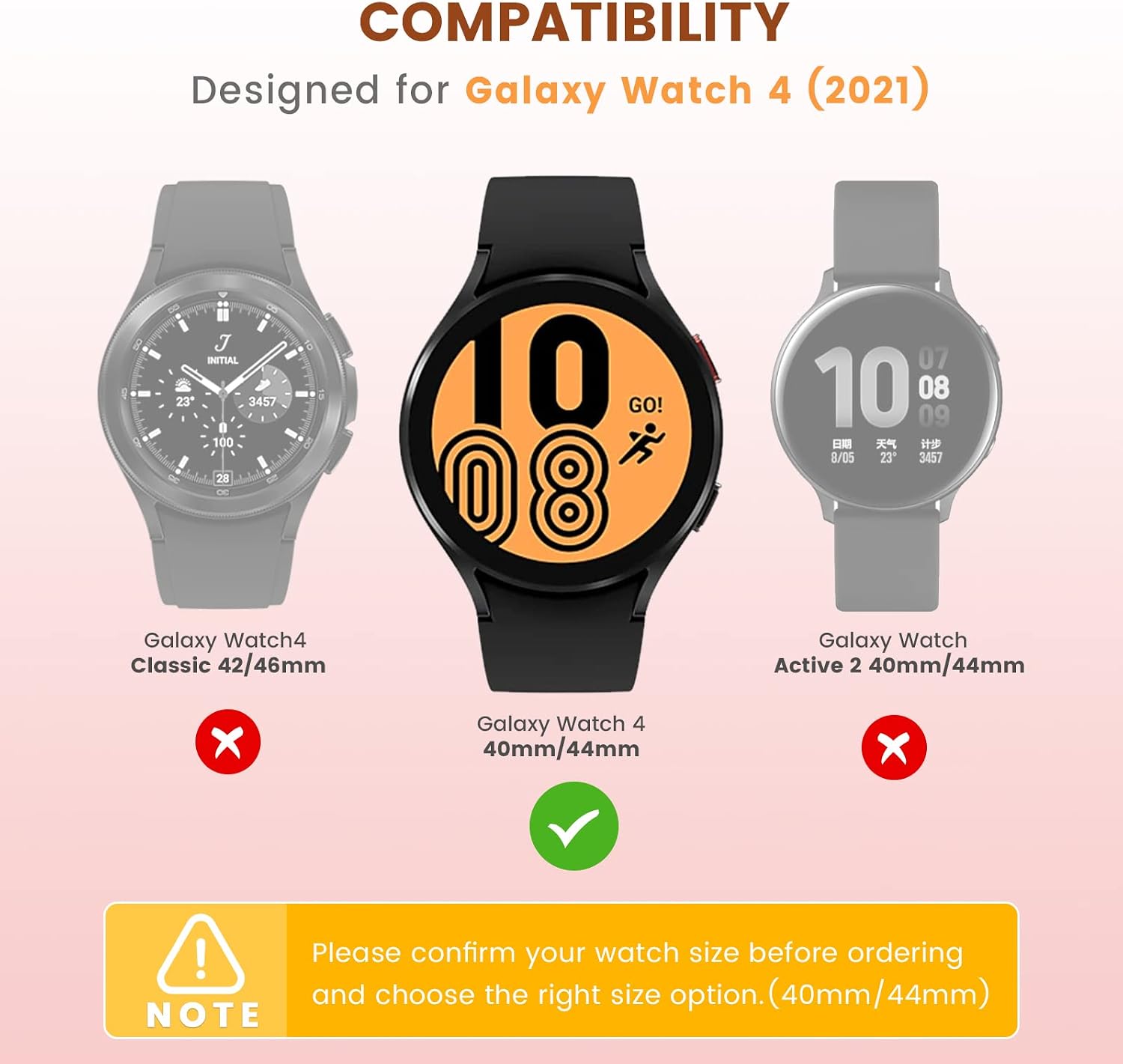 10 Pack Goton Compatible with Samsung Galaxy Watch 4 Screen Protector Case 40mm, All-Around TPU Protective Cover for Samsung Watch 4 40mm Accessories