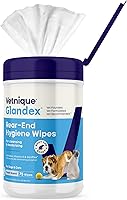 Vista 10 de Toallitas Vetnique Glandex para mascotas, limpieza y desodorización de glándulas anales. Toallitas higiénicas para perros y gatos con vitamina E