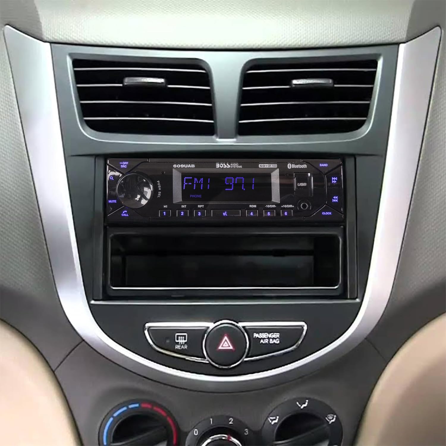 Single DIN Radio Installed