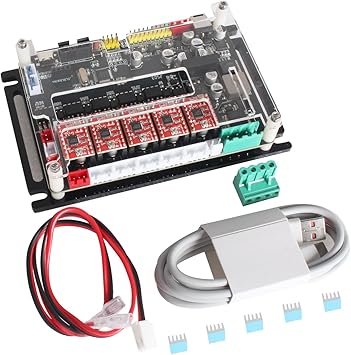 RATTMMOTOR 4 Axis GRBL CNC Engraver Machine Controller Board USB Port, Support 775 Motor or 300W/500W 48V Spindle Motor, External Drives/ Limit Switch/ Probe/Offline Controller Can be Connected