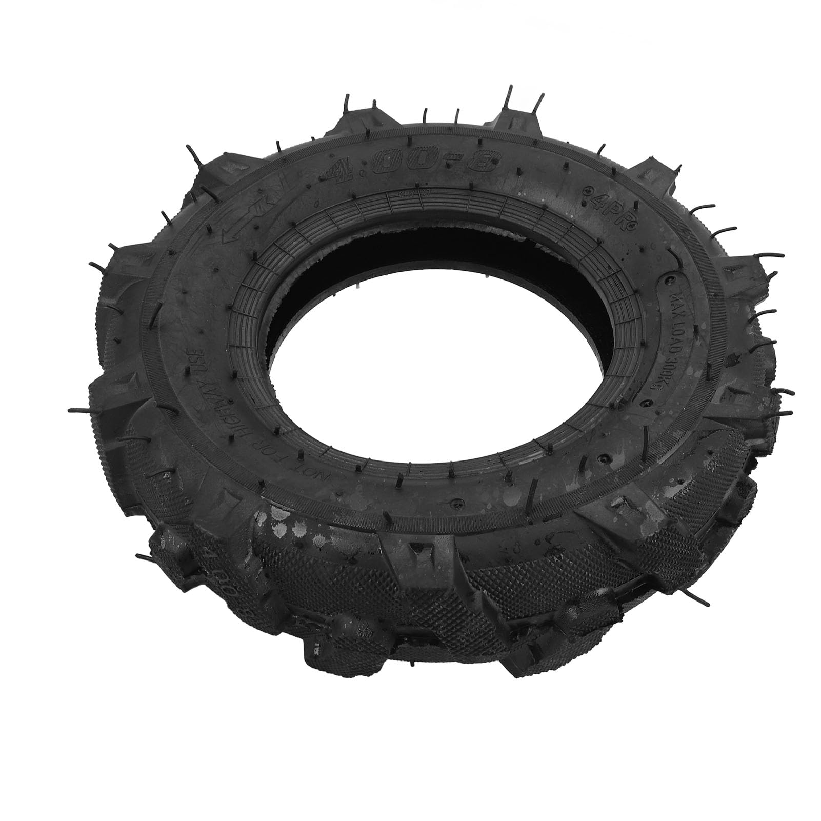 Yctze Pneu sans Chambre à Air 4.00-8, Pneu de Tracteur en Caoutchouc 4 Plis, capacité de de 672 LB pour Fraise à Neige avec Jante de 8 Pouces, Résistant à l'usure