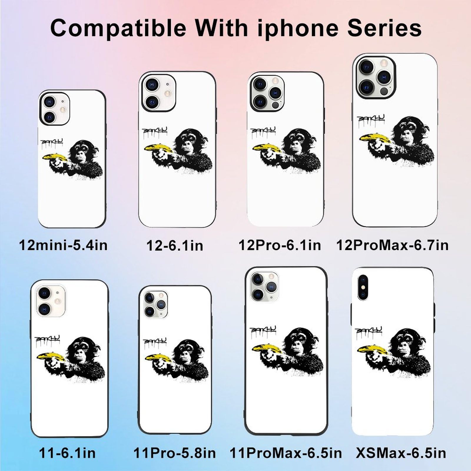 Amazon.co.jp: iPhone12Pro ケース バンクシー Banksy チンパンジー