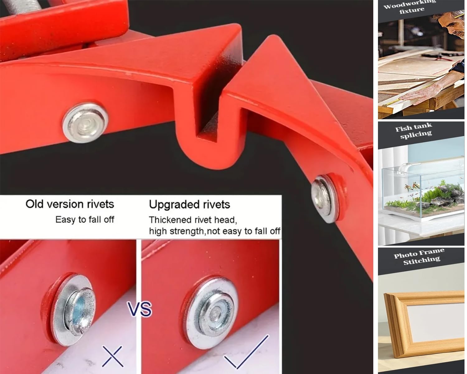 Set 4 Morsetti Angolo 90° Legno - Regolabili Fai Da Te, Per Cornici, Mobilia, Lavorazioni - Foto 9