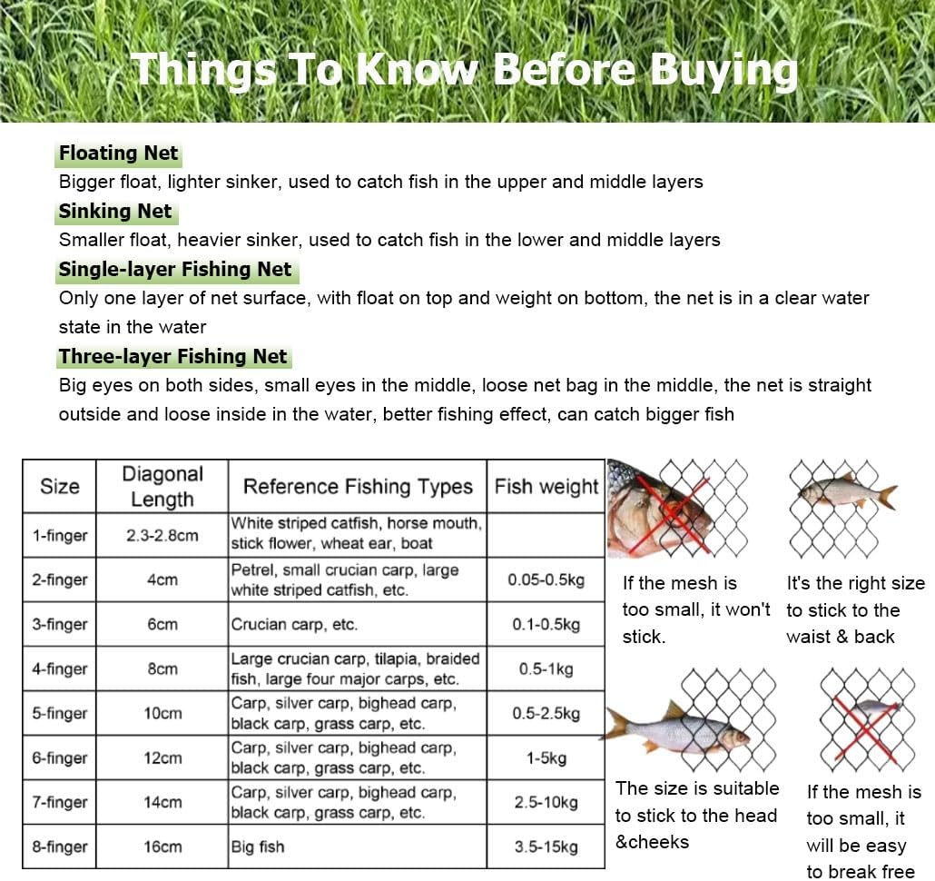 釣り用単層フローティングネット、長さ6/19/24/26/30/39/43/50/60/100単層モノフィラメント釣りギルネット(H