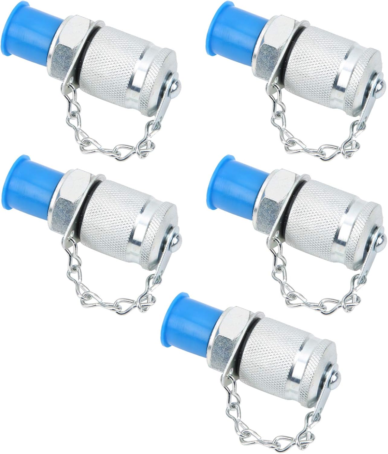 Thread Test Connector, 5Pcs Hydraulic Testing Adapter, Thread Test Coupling Connectors, Pressure Measuring, Automotive Fuel Pressure Testers (M14*1.5)