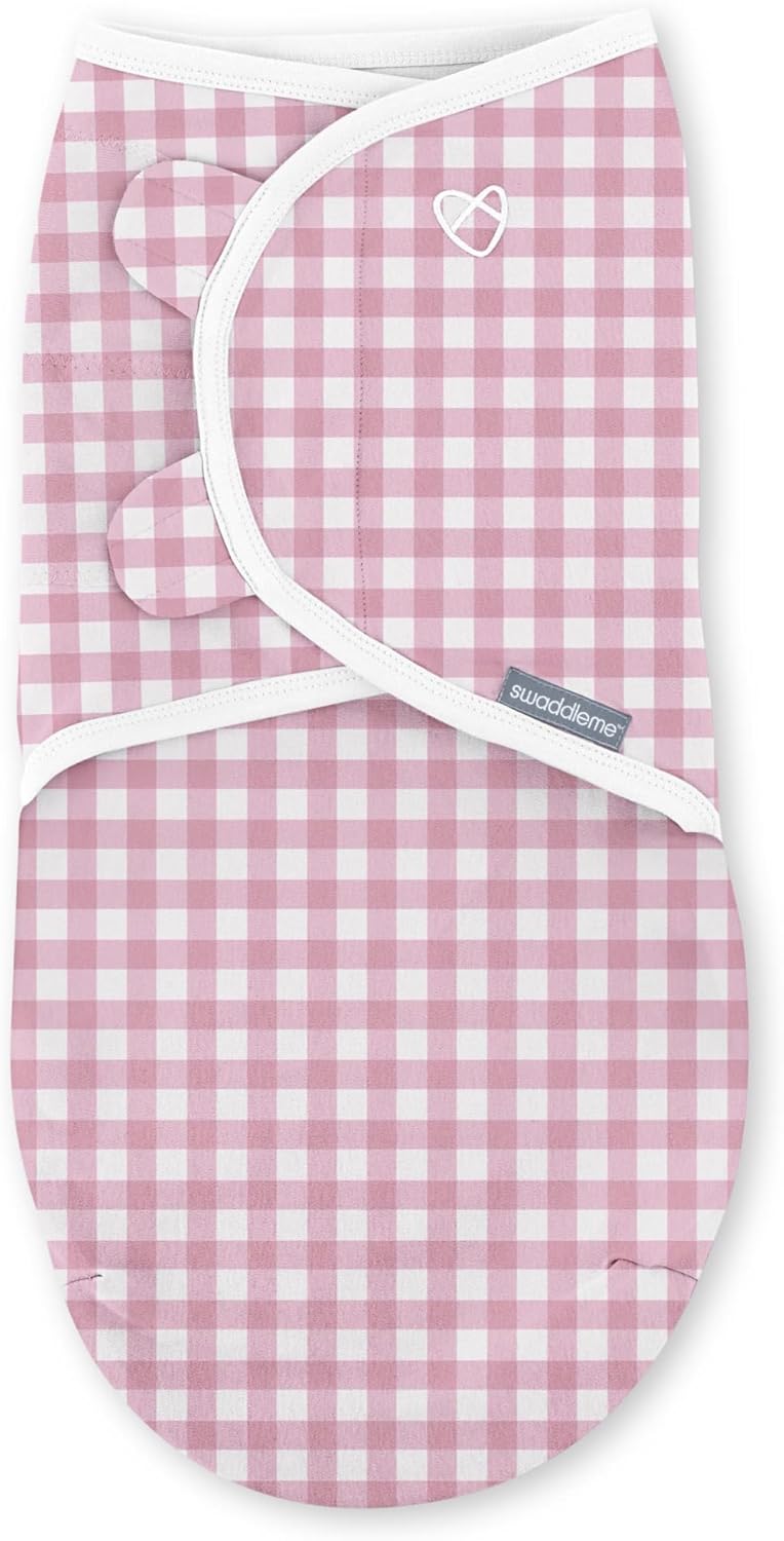 SwaddleMe by Ingenuity Original Swaddle, 100% Cotton, Improves Sleep & Calms Startle Reflex, 0-3 Months, 1.0 TOG, 3-Pack, Baby Swaddle Blanket - Lady Bug Picnic