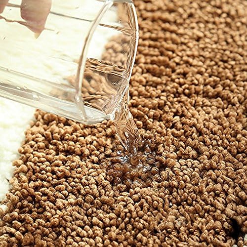 Vista 32 de MIFXIN Tapete de baño antideslizante con pies grandes, absorbente, para baño, inodoro, ducha, cocina, decoración del hogar (gris, 19 x 26 pulgadas)