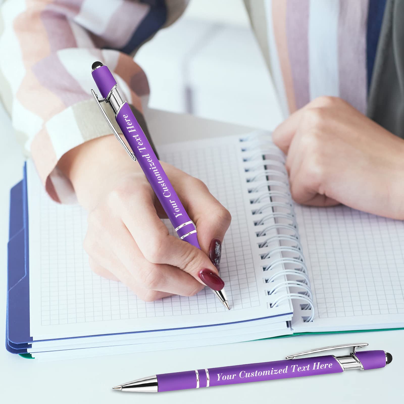100 Pack Personalised Pens in Bulk with Stylus Tip - Image 6