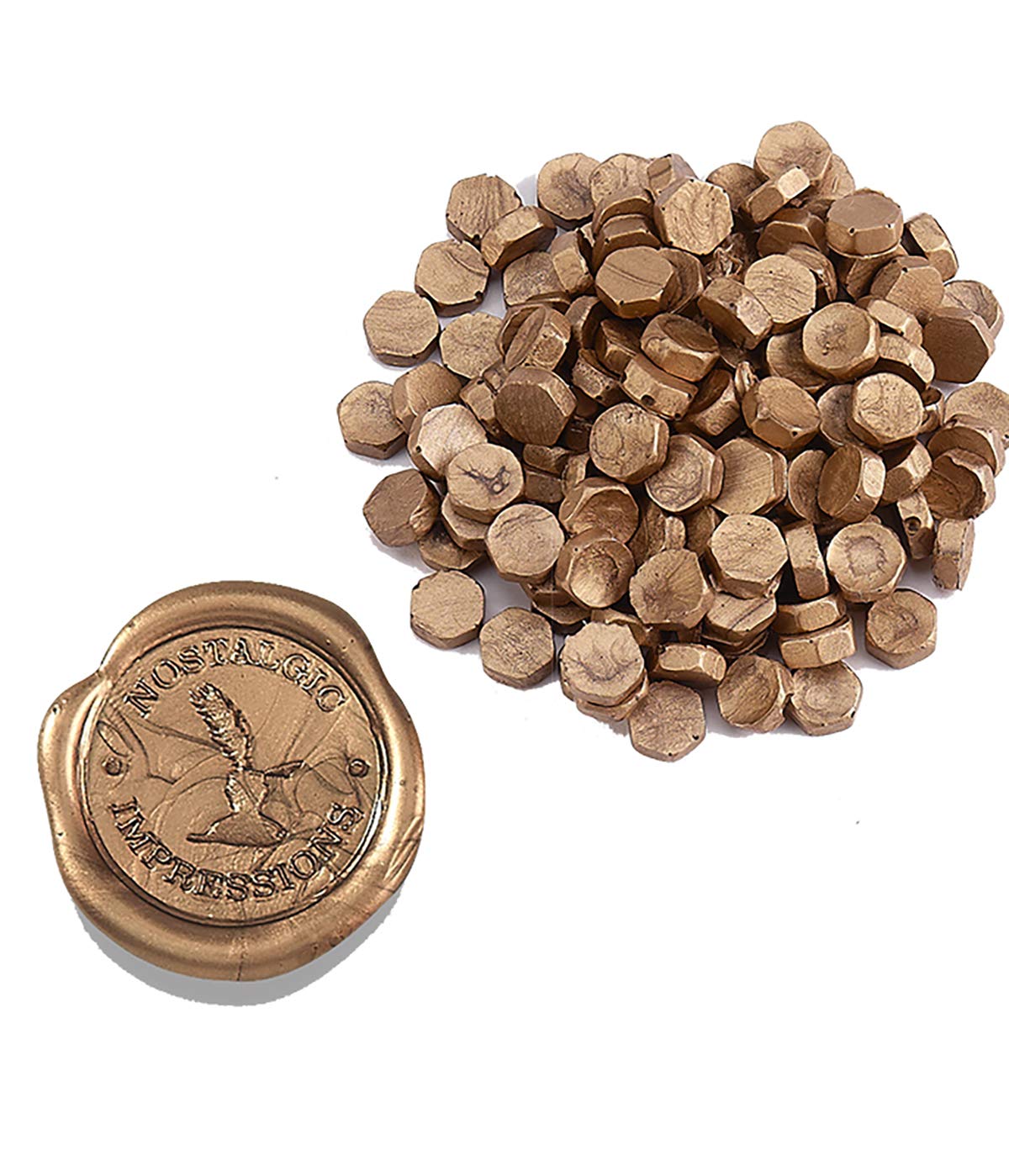 Premium Classic Gold Sealing Wax Beads 1 Pound Bulk Saver Pack-over 3000 Beads for Wax Seal Stamps, Letter Sealing & Wedding Invitations