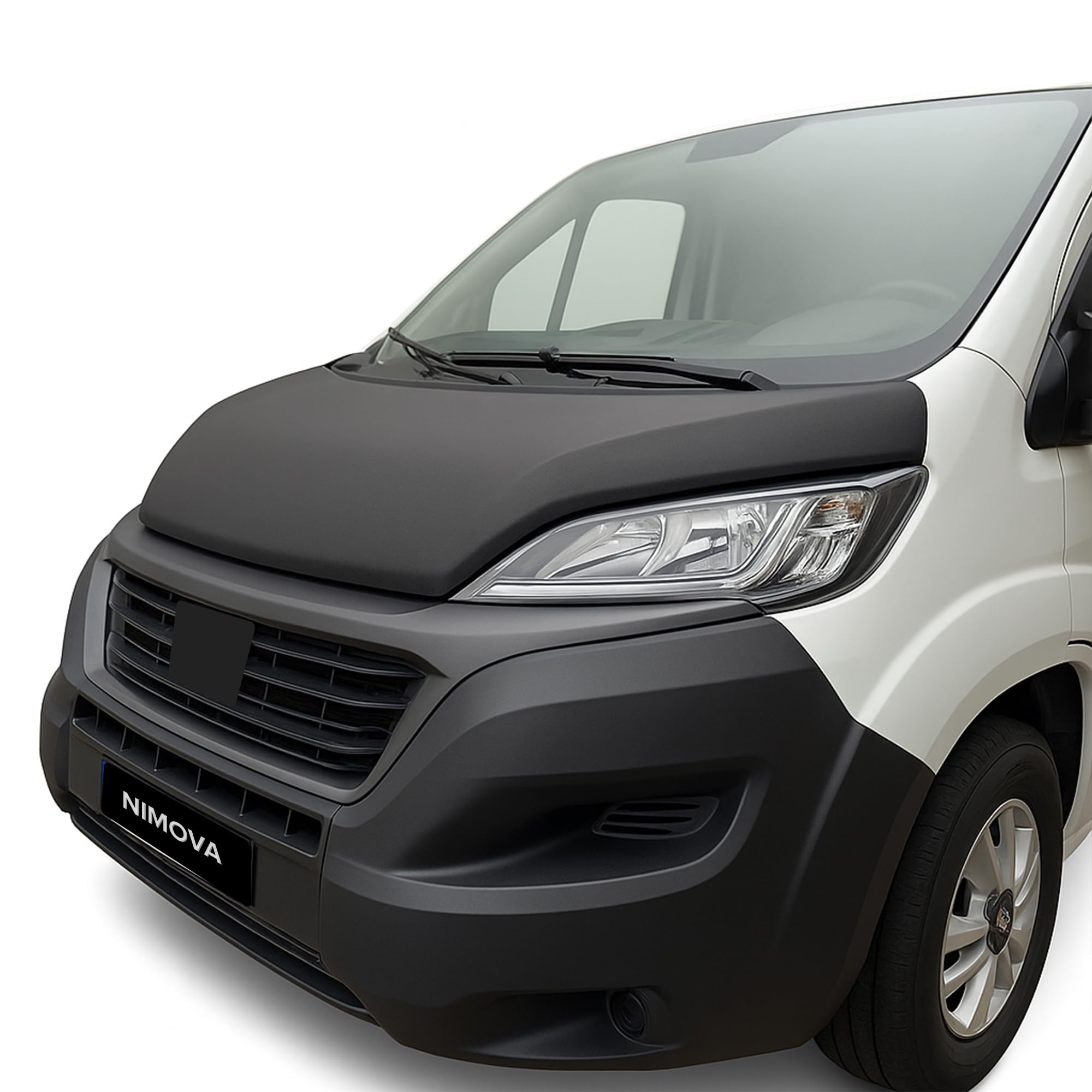 Copertura protettiva per cofano anteriore in tinta unita, nera, per Fiat Ducato, Peugeot Boxer, Citroen Relay dal 2023 in poi