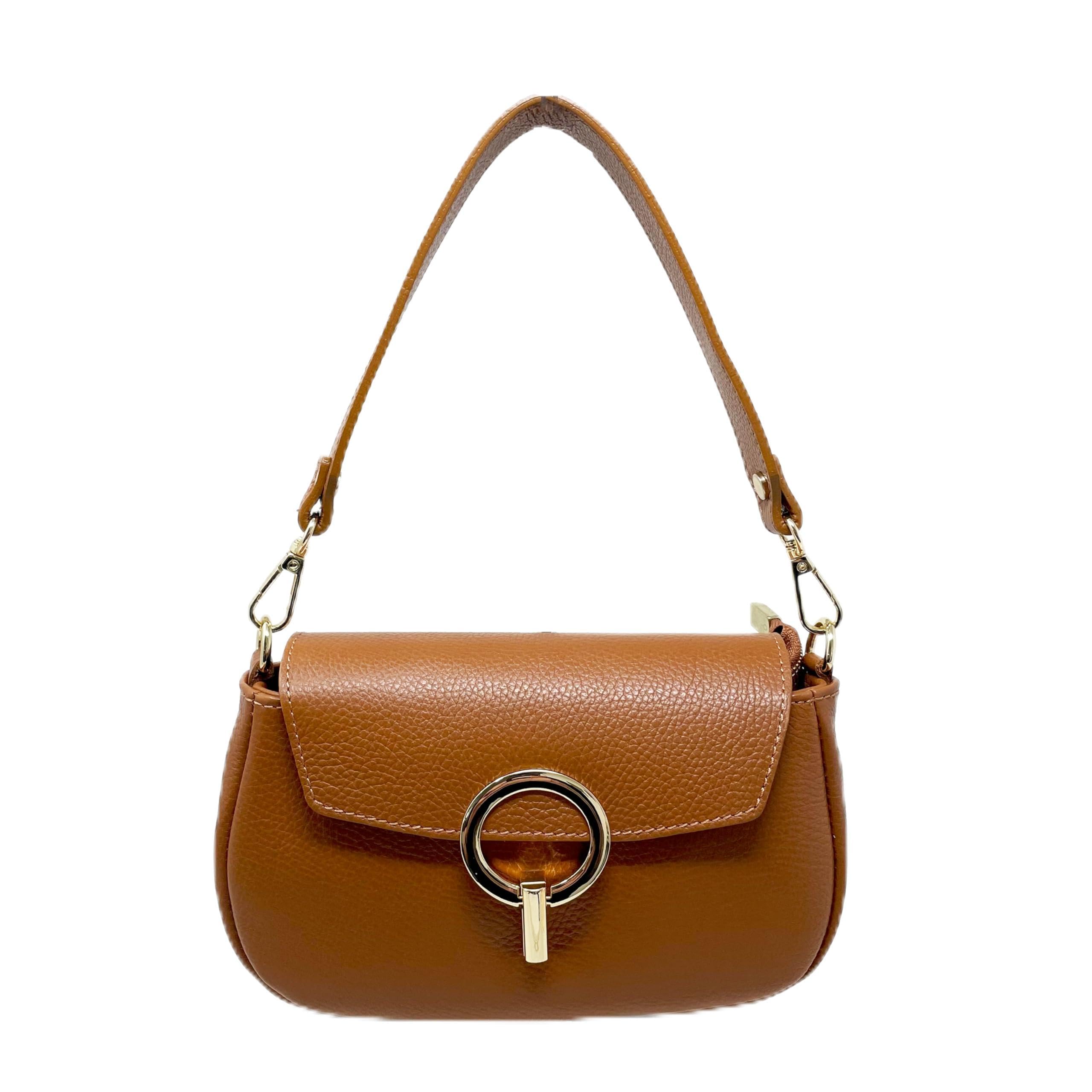 Chicca Borse Borsa Clutch Borsetta Elegante con Tracolla da Donna in Pelle