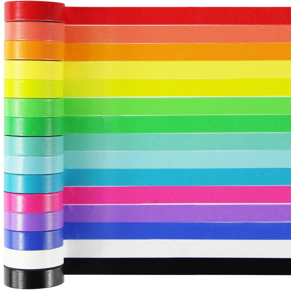 10 Nastri Washi Arcobaleno - Nastri Decorativi Per Scrapbooking, DIY E Regali - Foto 3