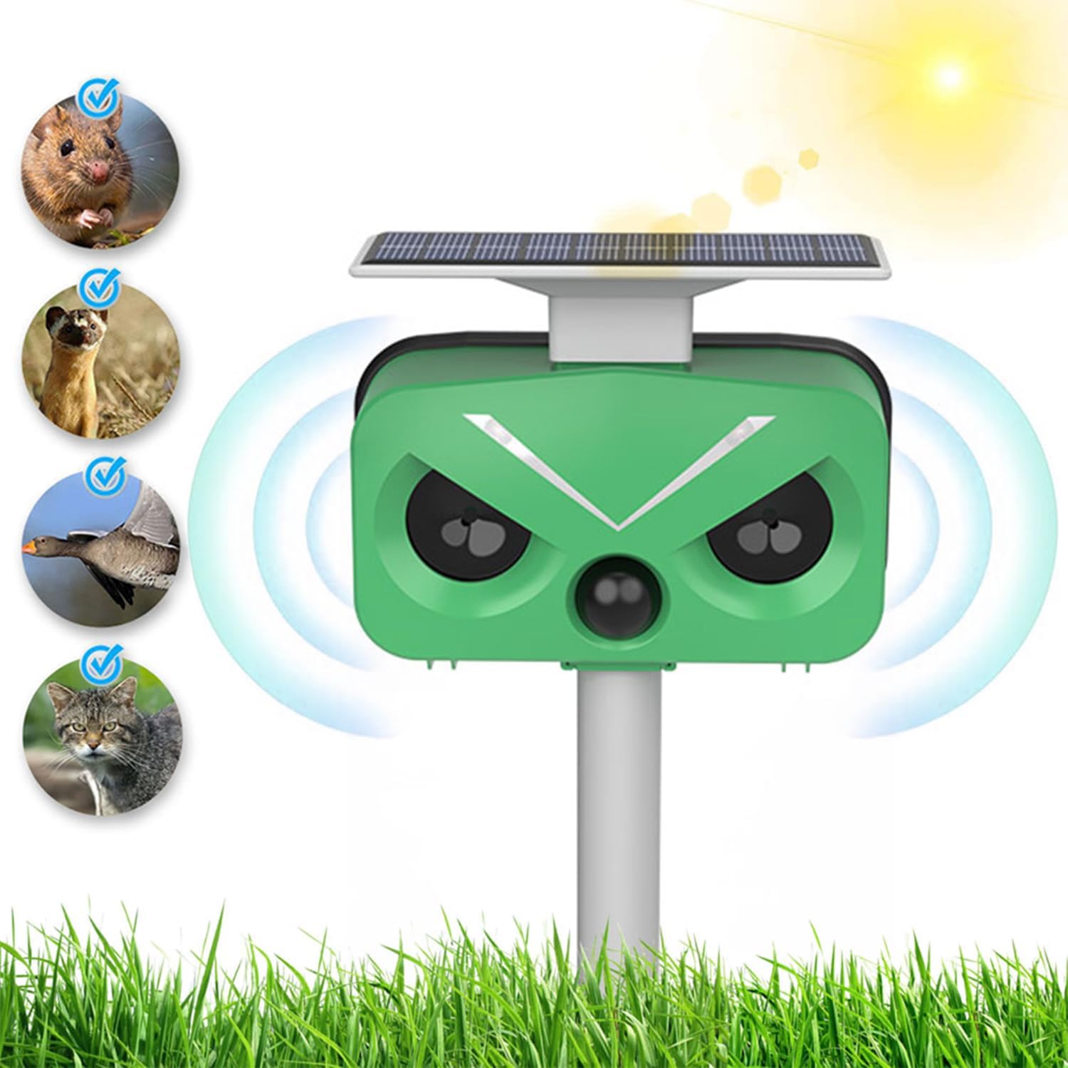 Ultrasonic Cat Repeller, Garden Waterproof Cat Repellent, Solar Powered