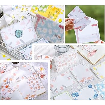 Amazon 60枚の便箋 10枚の封筒 きれいな手紙が書ける便箋 素材紙としても使えます レターセット 文房具 オフィス用品