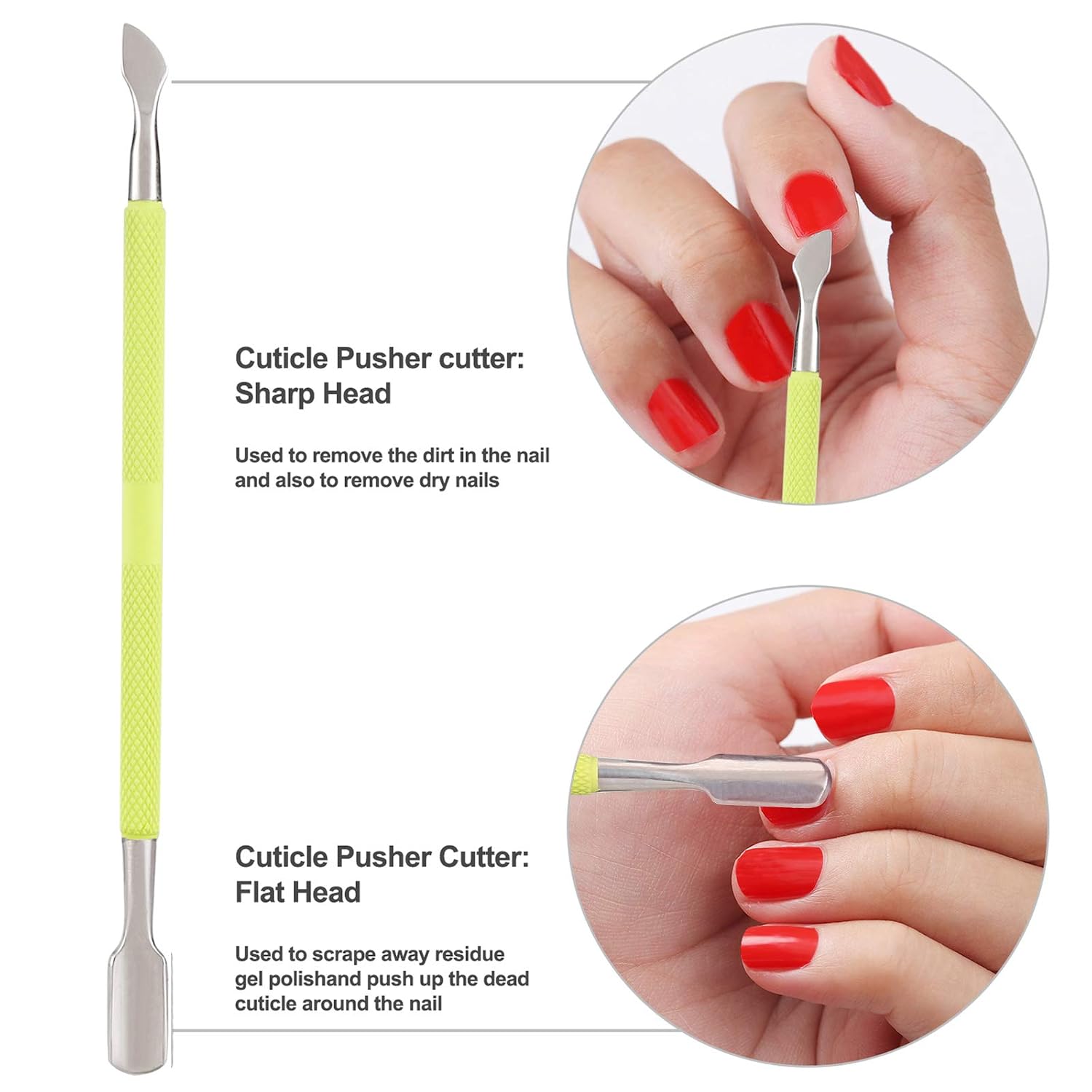 YINYIN Professional Cuticle Trimmer with Pusher and Cutter,Green image 5