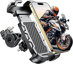 Mohard Porta Cellulare Bici, Blocco di Sicurezza Porta Cellulare Moto, 360° Rotabile Supporto Telefono Bicicletta MTB Universale Manubrio & Protezione Silicone Compatibile con 4.7''-6.8" Smartphones