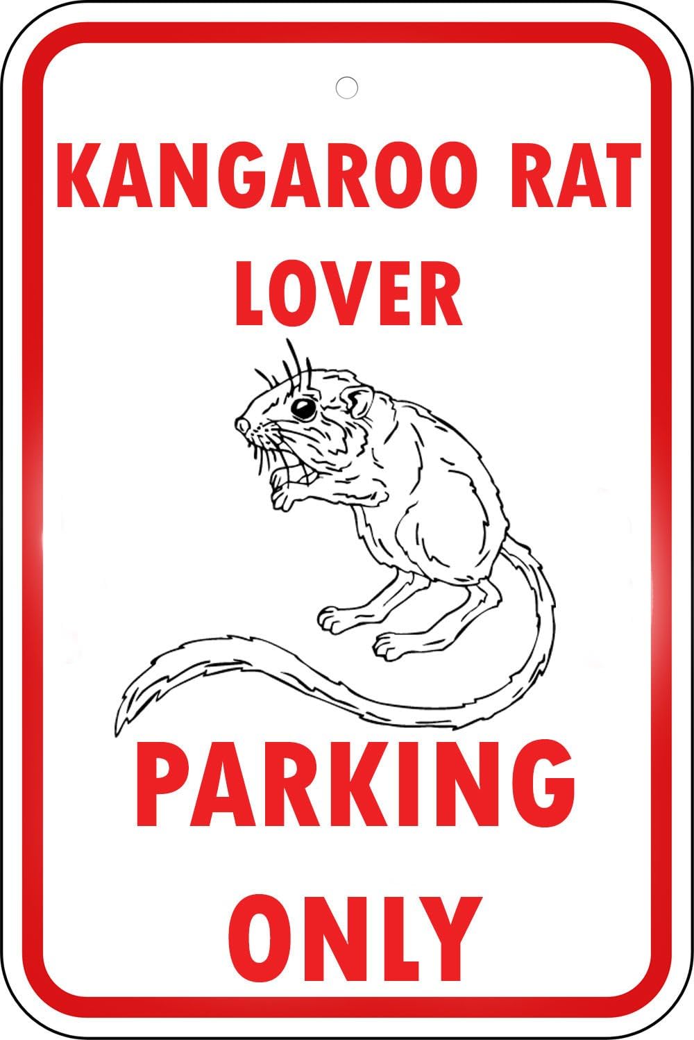 Kangaroo Rat Parking Only LABEL DECAL STICKER Sticks to Any