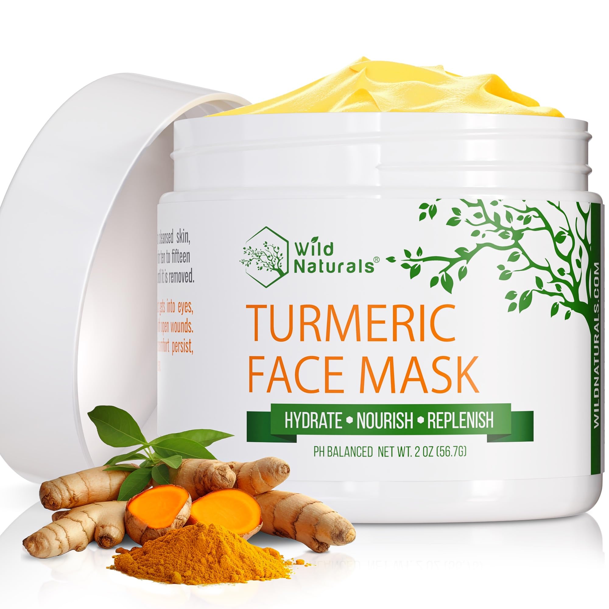 Turmeric Clay Face Mask for Acne & Dark Spots – Gentle, Soothing Mask with Vitamin E for Men & Women – Natural Clay Mask for Clear Skin
