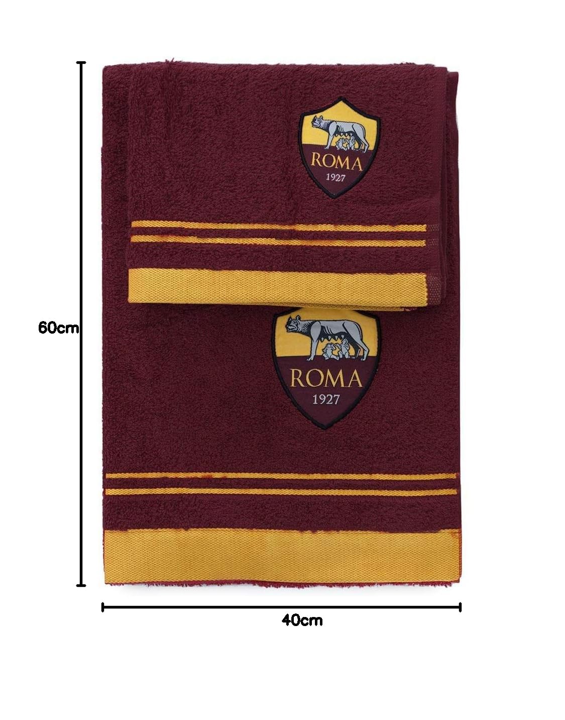 Asciugamani spugna a.s. roma set 1+1 60x100 / 40x60