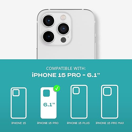 Miniatura 2 de Tech21 Evo Sparkle - Funda para iPhone 15 Pro, compatible con MagSafe, funda de protección contra impactos, transparente lunar