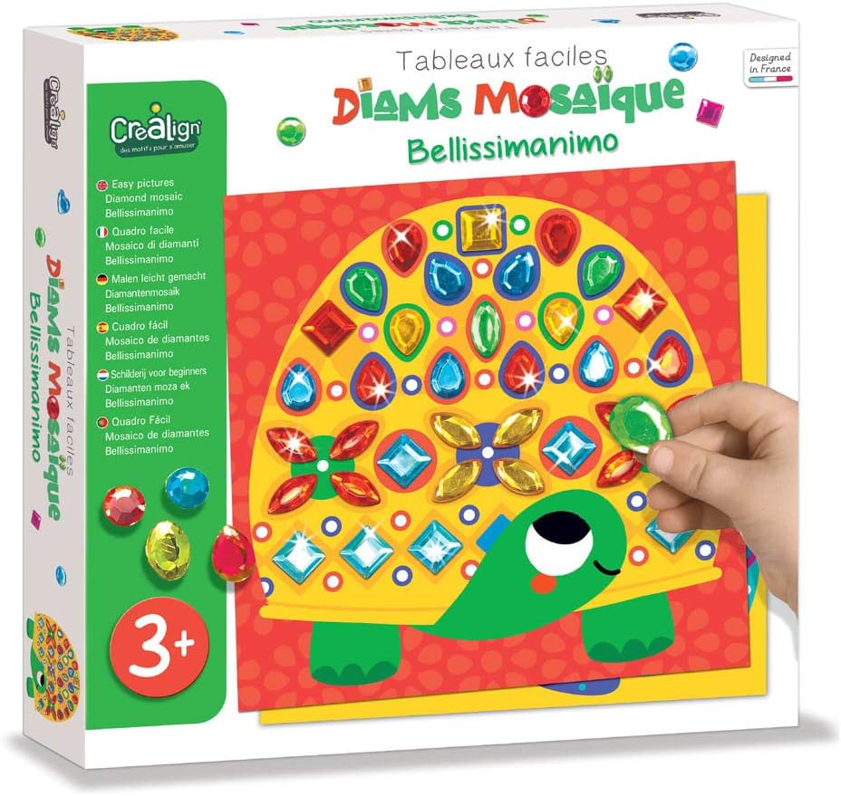 Crea lign' Mosaic Diams, Stone, Multi Colours, 24,5 x 24,5 x 24,5 cm