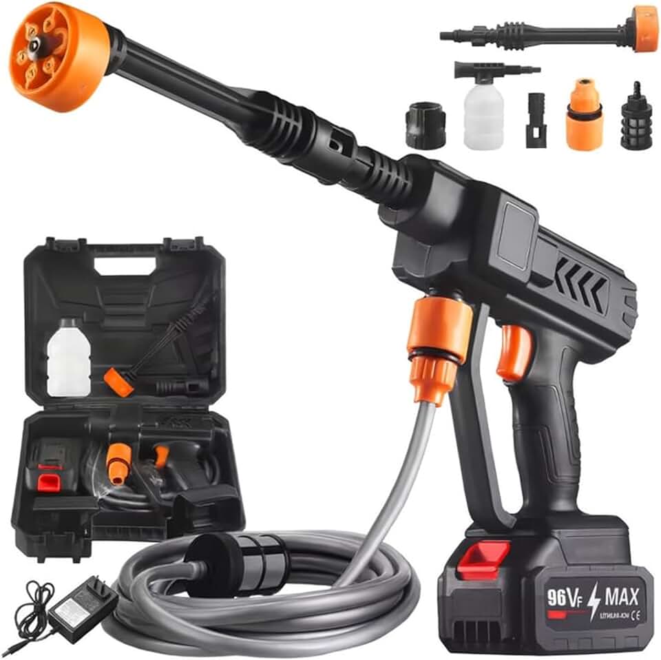 Lavadora de Alta Pressão Portátil Vap 96VF - Recarregável, Potente, Ideal para Limpeza Doméstica e Automotiva