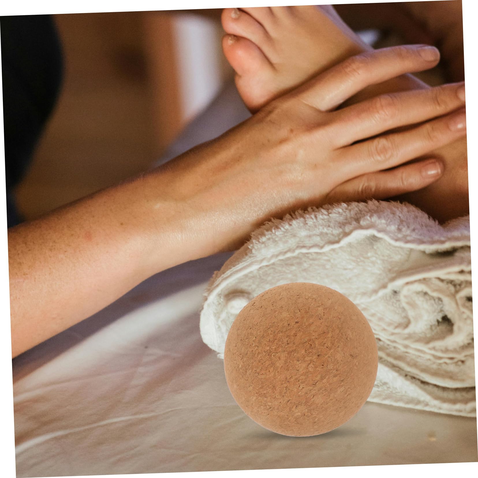 Yardenfun Balle de Massage en Liège 2pcs, Fatigue Musculaire et Détente, Accessoire Yoga Pratique pour Pieds et Doigts Avant la Salle de Sport la Maison