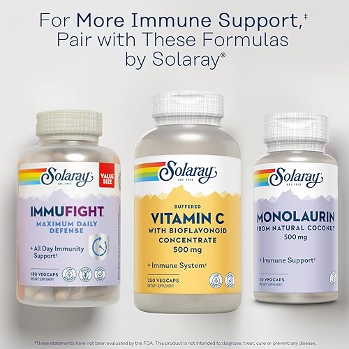 Miniatura 6 de Solaray Vitamina C con complejo bioflavonoide de 500 mg amortiguada para una fácil digestión sistema inmunológico saludable síntesis de colágeno y