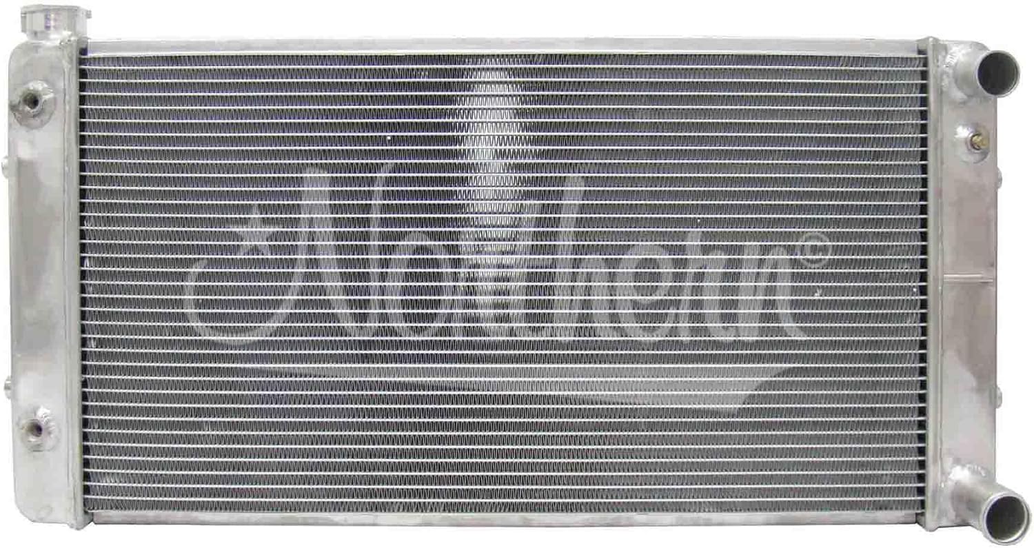 Northern Radiator Radiator, 31 in W x 15 1/4 in H x 3 in D, Passenger Side Inlet, Passenger Side Outlet, Aluminum, Natural, GM LS-Series, GM Fullsize Car 1955-57, Each