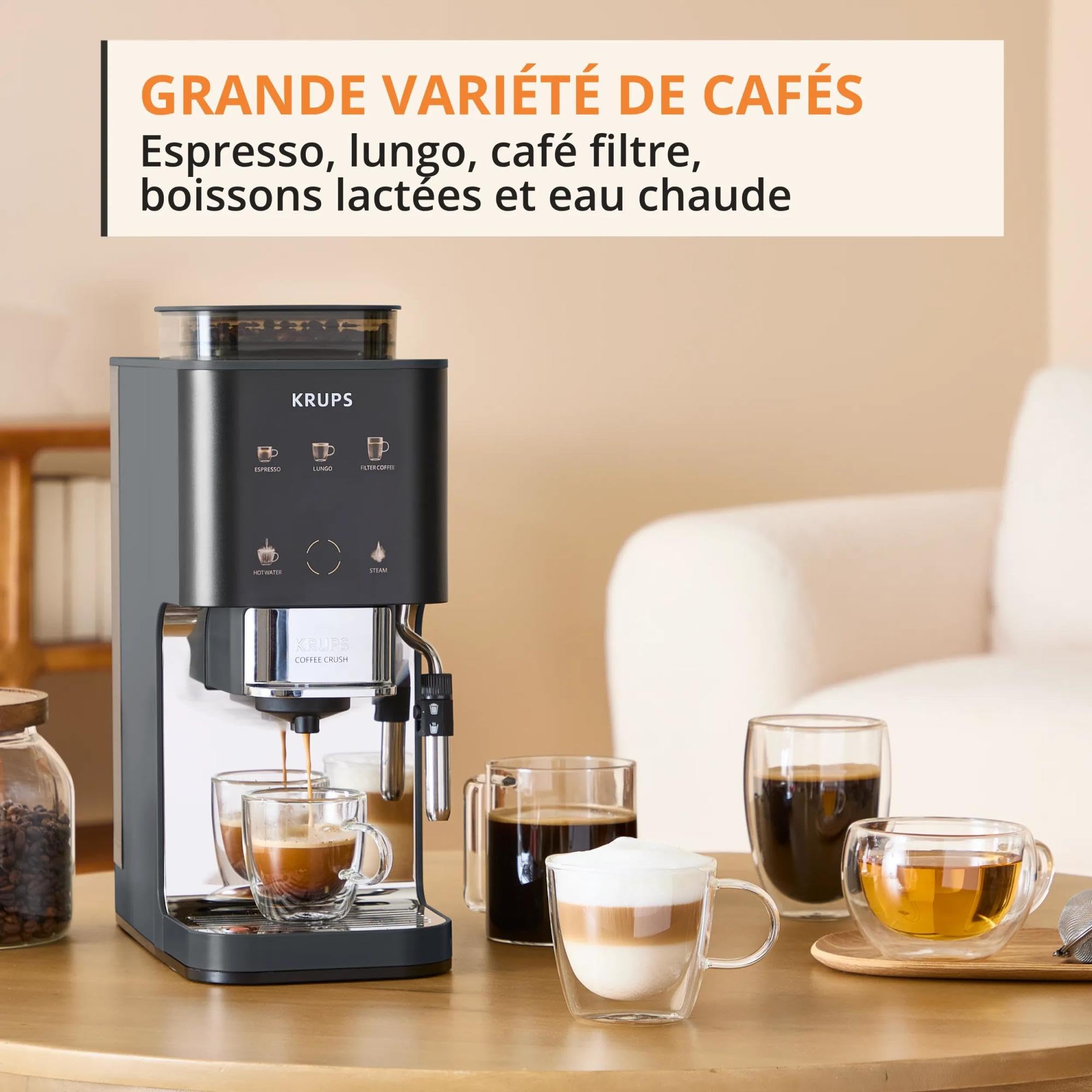 KRUPS Coffee Crush Edition, Machine à café à grains, Format ultra compact