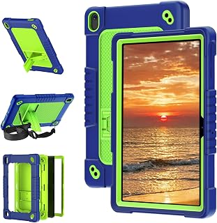 for Walmart Onn 10.1 2024 Tablet Case Shockproof Hybrid for Kid Kids Friendly Shell Case Built in Shoulder Strap Stand for Walmart Onn 10.1 2024 100135925 (Navygreen)