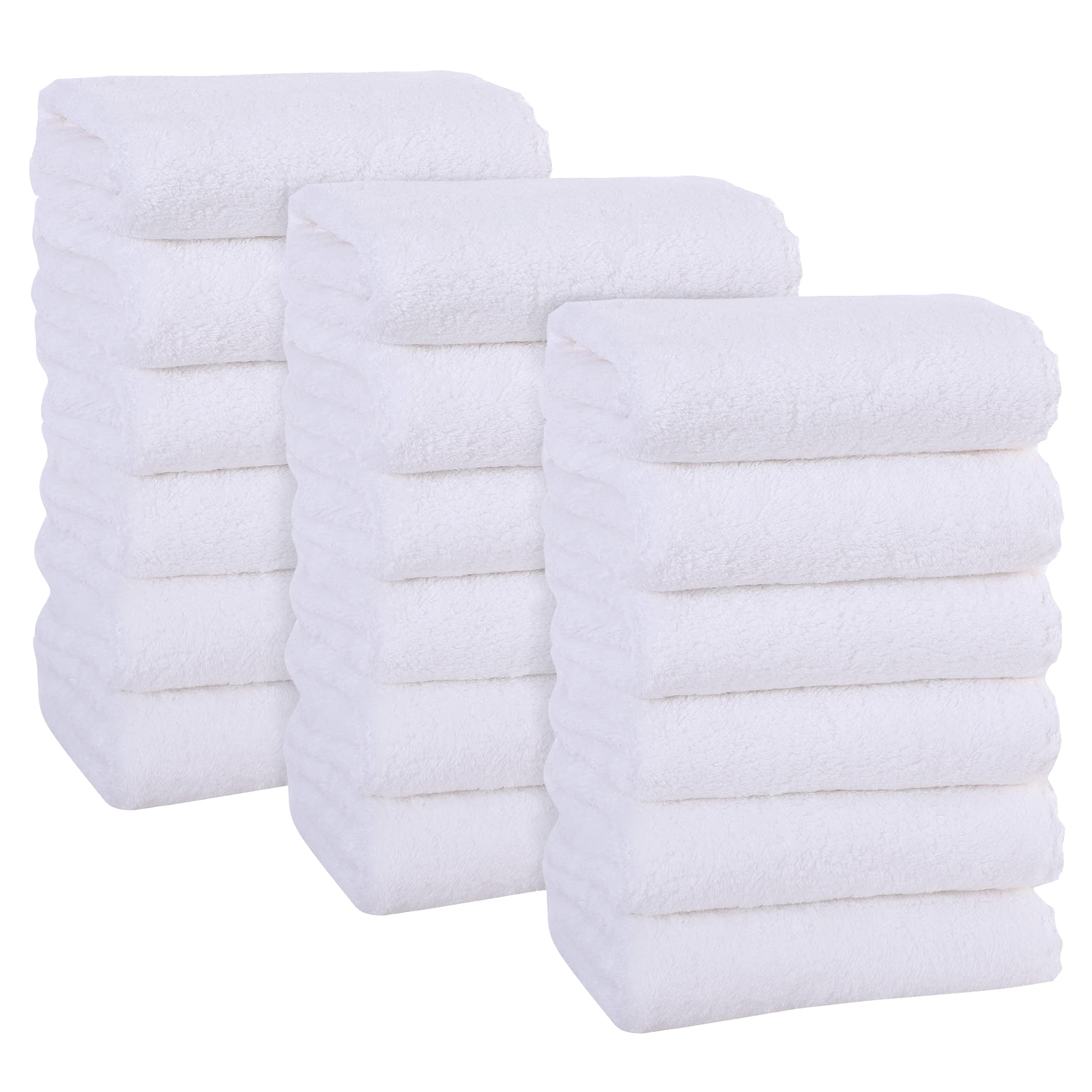 MOONQUEEN 18 Pack Premium Hand Towels - Quick Drying - Microfiber Coral Velvet Highly Absorbent Towels - Multipurpose Use as Hotel, Bathroom, Shower,