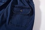 Ylingjun Homme Elastic Waist Jeans Casual Loose Fit Tir sur Jeans Denim Pantalons