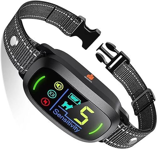 Miniatura 11 de Collar de perro antiladridos automático inteligente resistente al agua recargable Terminador de ladridos (collar de ladrido negro)