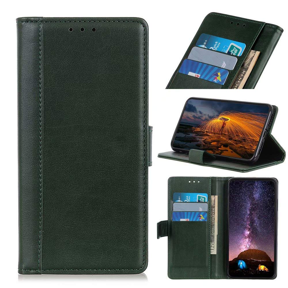 TingYR Cover per Honor X30 Max, Flip Custodia Carte di Credito da Funzione Stand, Anti-Slip Slot Portafoglio Flip Protettivo Dell'ente Completo Slim Fit Cover.(Verde