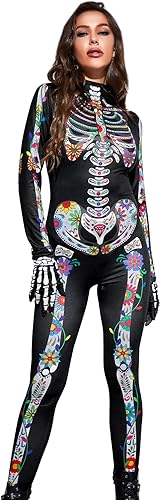 Miniatura 2 de 3D Skeleton Costume Adult Women, Skeleton Halloween for Costumes Women Dia De Los Muertos Costume Woman