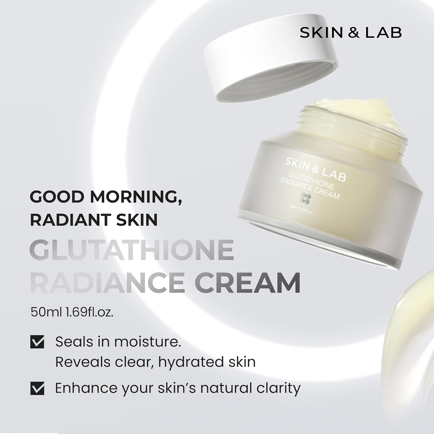 [SKIN&LAB] Glutathione Radiance Cream 1.69 fl oz | Cellfusome Glutathione 100,000ppm | Face Moisturizer for Dry and Sensitive Skin - Image 2