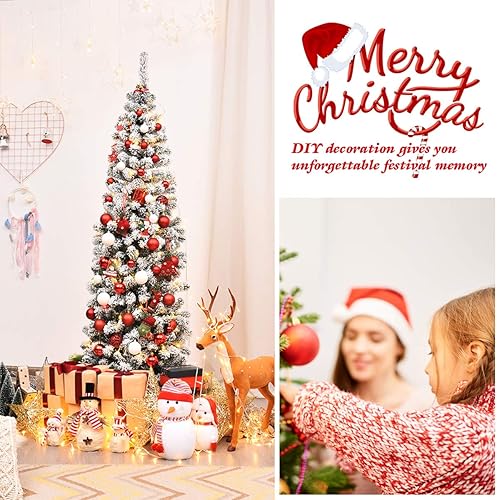 Miniatura 3 de BestComfort Árbol de Navidad artificial de 4.5 pies, 6 pies, 7.5 pies, árbol de Navidad sin luz con puntas de ramas de 242500641 y soporte de metal,