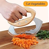 Vista 6 de Picador de ensalada, herramienta de picadora de ensalada ultra afilada para ensalada picada, kit de picadora de lechuga de mano para ensaladera