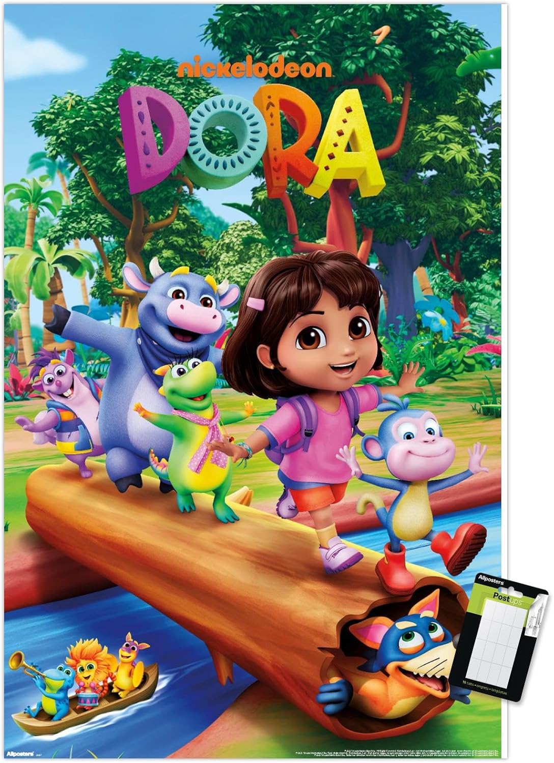 Trends International Nickelodeon Dora The Explorer (2024) - Key Art Wall Poster, 34L x 22.4W, Premium Poster & Mount Bundle