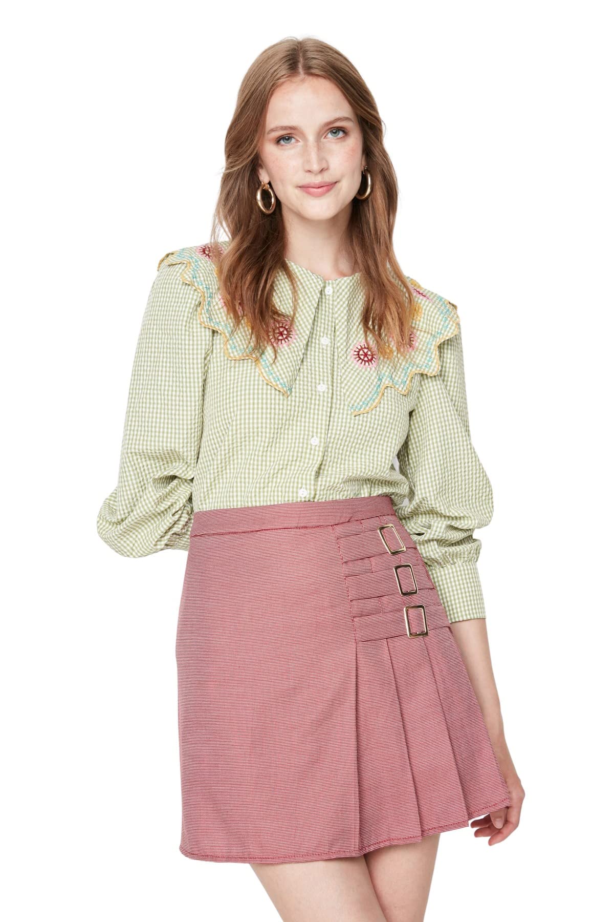 Trendyol Women Mini A-line Skater Woven Skirt