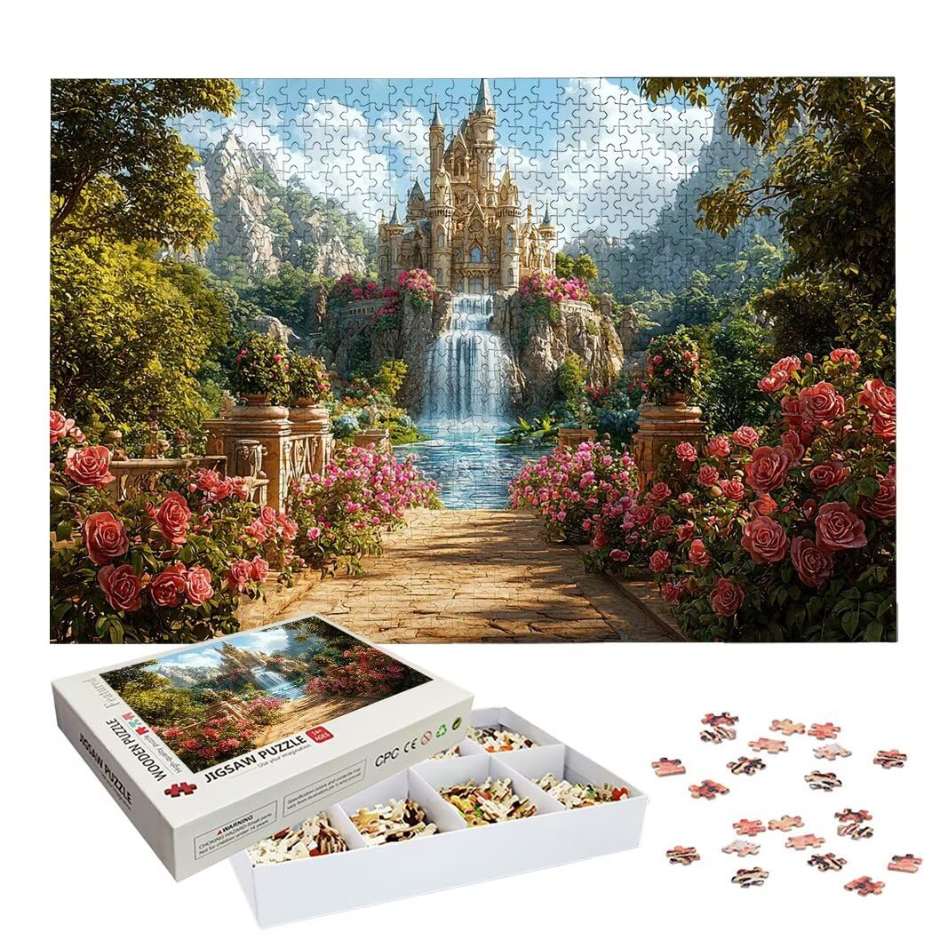 Puzzle 1500 Piezas, Puzzle Castillo de Madera para Adultos, Regalos -2440