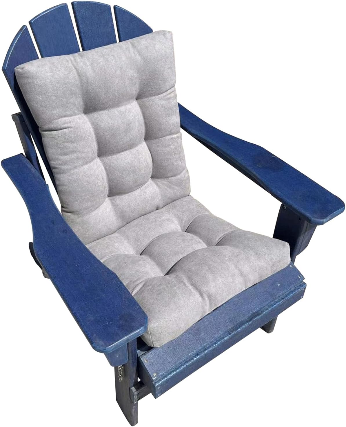Rocking Chair Cushions, Indoor/Outdoor High Back Chair Cushion，All in One Non-Slip Adirondack Chair Cushion,Durable(Size:1 Count (Pack of 1),Color:Gray)