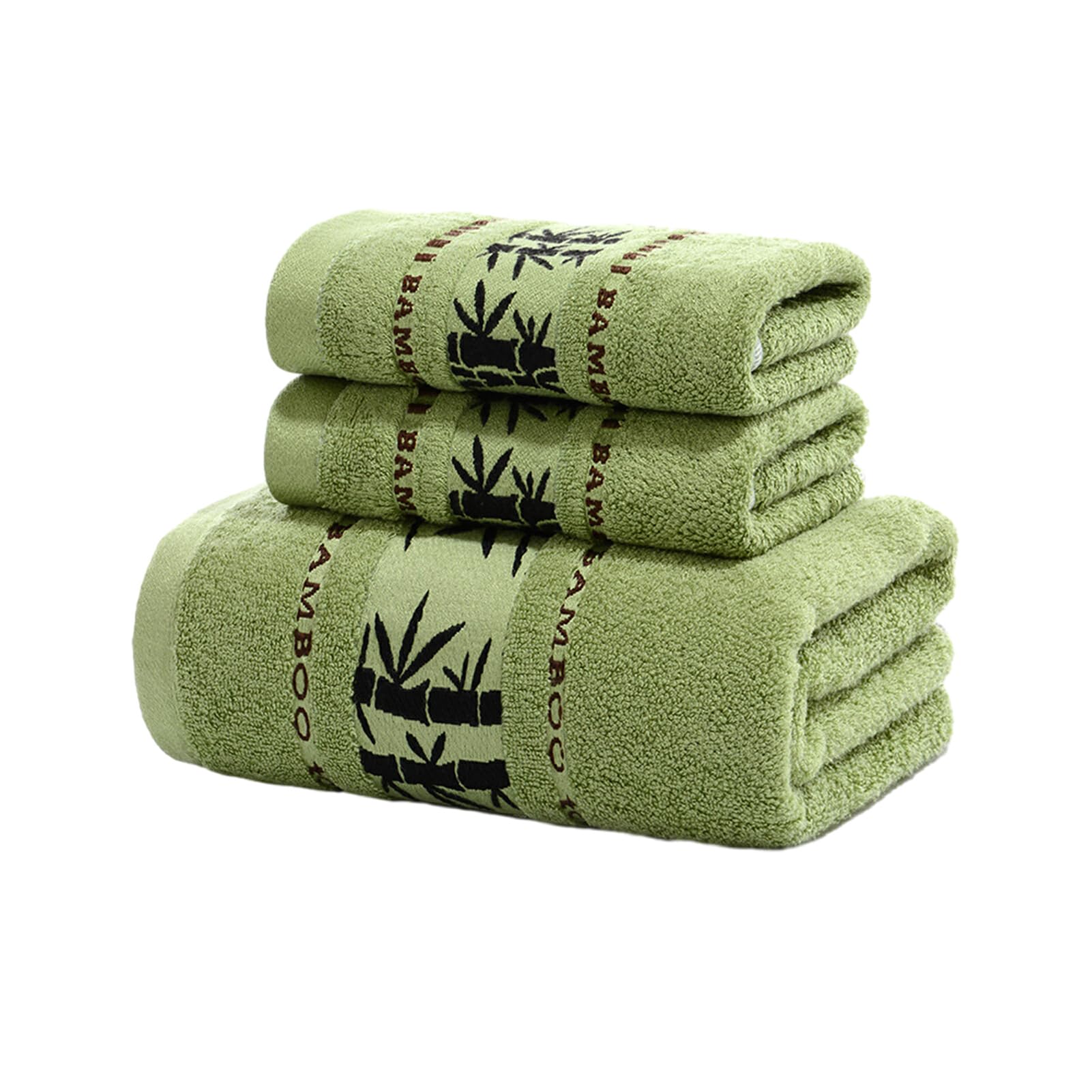 osiuujkw Asciugamani da Bagno Spessi e Morbidi in Fibra di bambù, Extra Comfort e assorbenza Asciugamani da Bagno di Lusso assorbenti Spessi, Verde nerastro