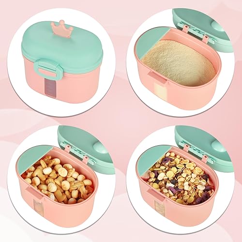 Miniatura 8 de Accmor Dispensador de fórmula para bebés sobre la marcha, dispensador portátil de fórmula de leche en polvo con cuchara, recipientes de fórmula para