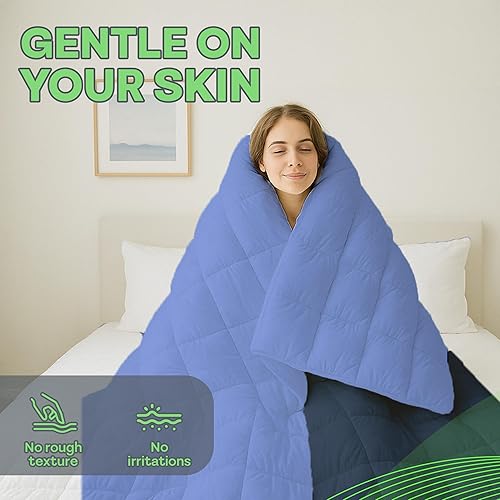 Miniatura 2 de Sacred Thread Edredón reversible para todas las estaciones, suave, ligero, relleno de edredón de bambú refrescante, relleno alternativo de plumón de