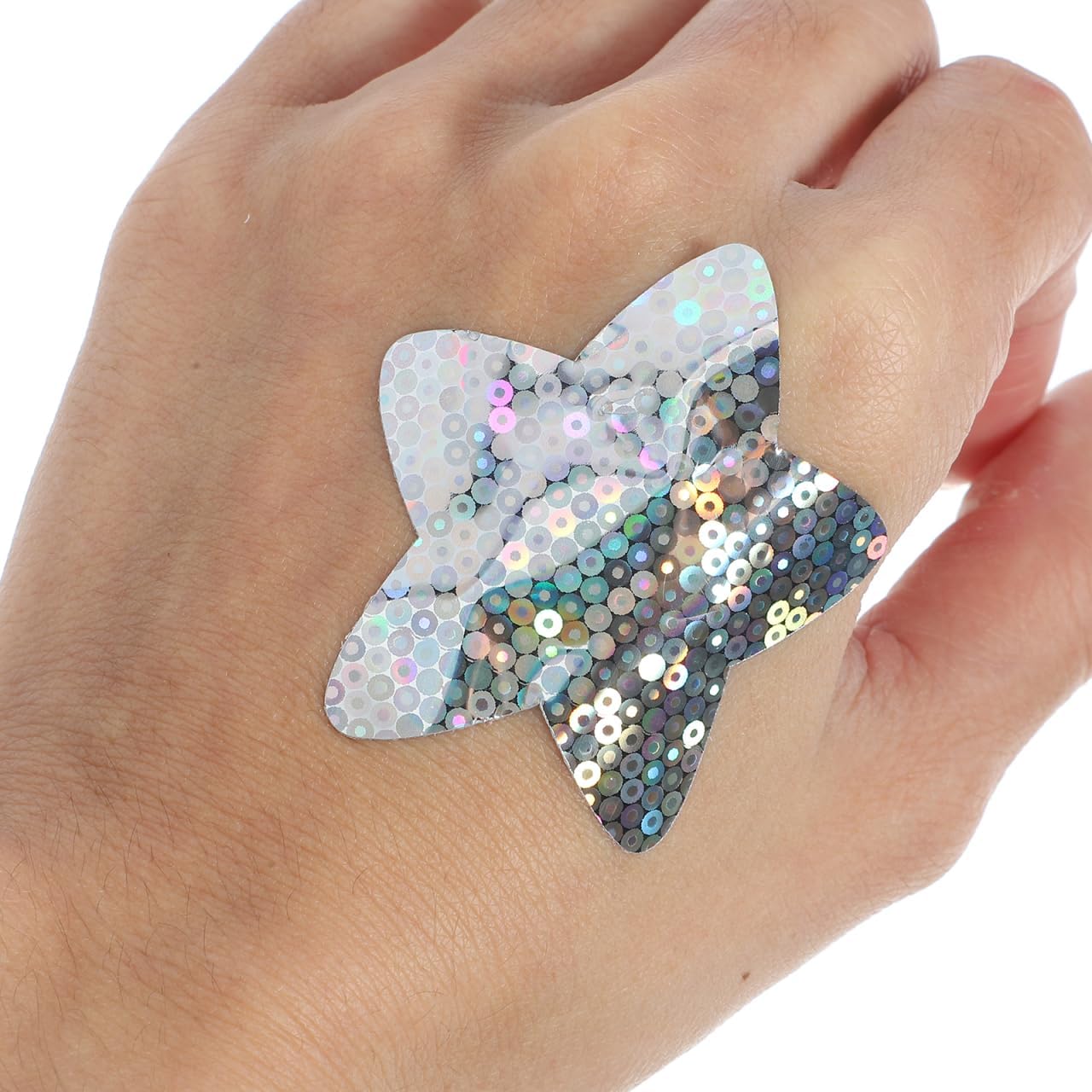 50pcs Glitter Star Breathable Care Patches for All Ages Lightweight Portable Flexible Comfortable Protection Scrapes