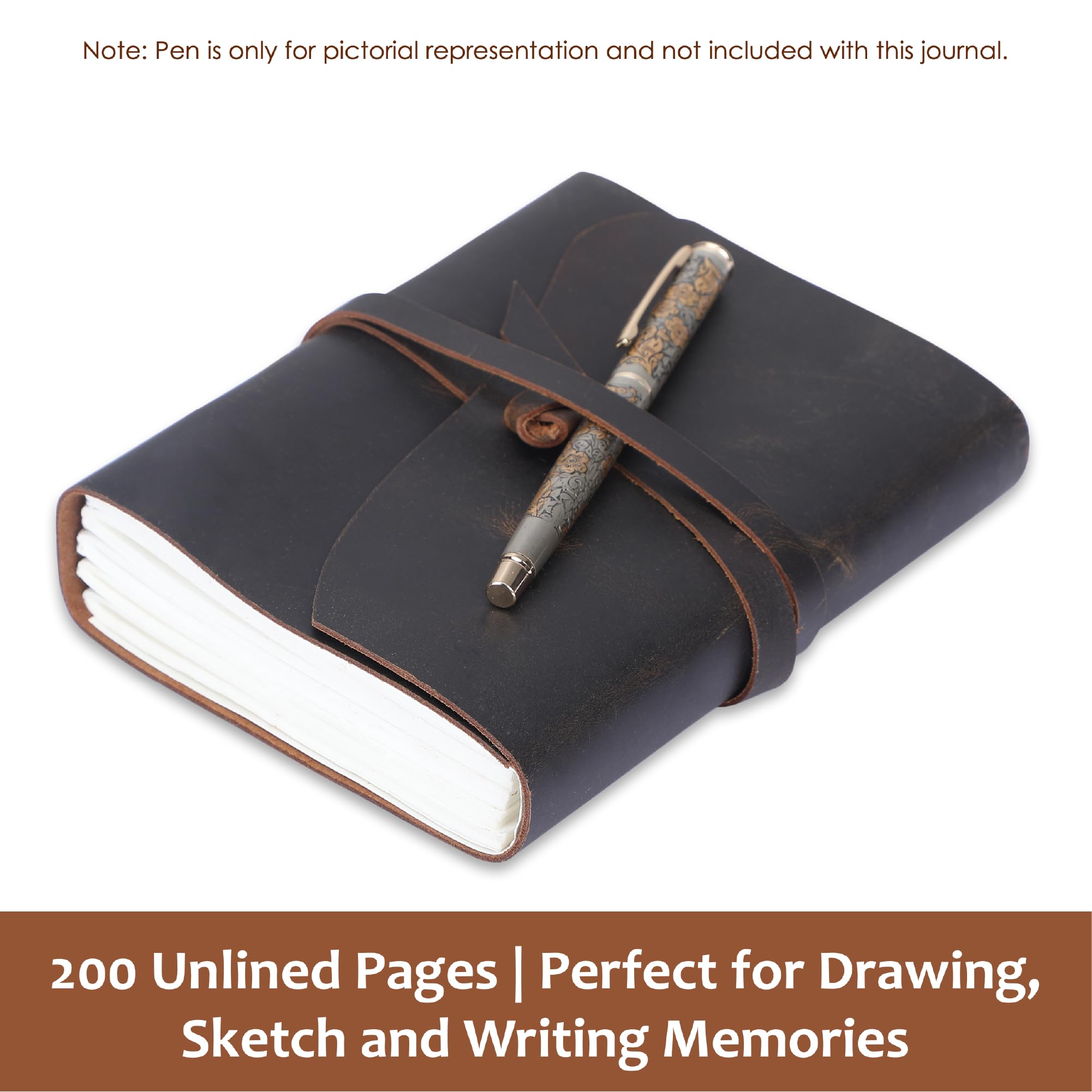 TheAntiq's Leather Journal, Book of Shadows, diario vintage fatto a mano in carta bianca per scrivere, disegnare, album da disegno e quaderno di viaggio, diario rilegato in pelle per uomini e donne,