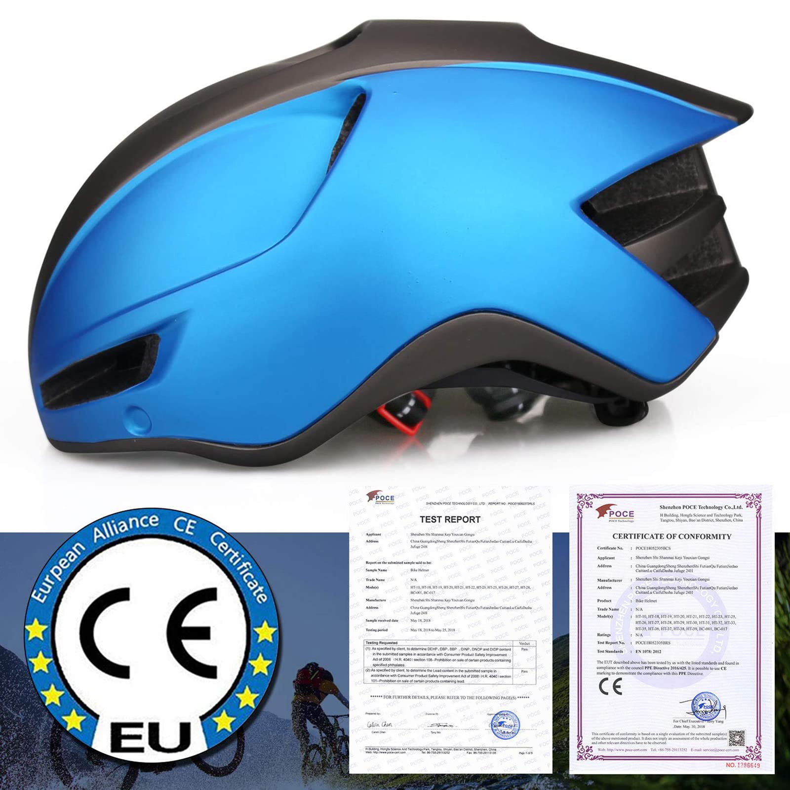 KINGLEAD Casque de vélo,Chargement USB de sécurité LED Light,Casque Velo,Lunettes Magnétiques Détachables Visière et Protection UV,Casque Adulte 57-62CM